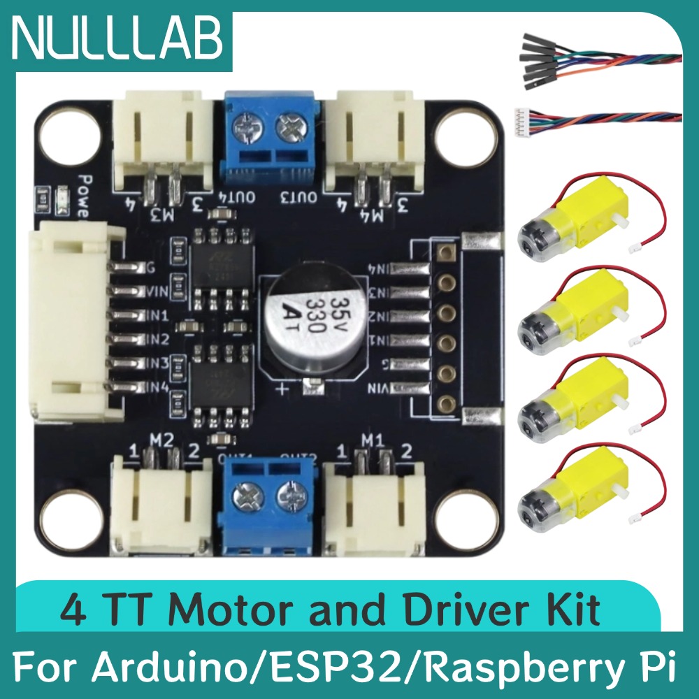 Motor Driver L298N - Kit 4 Motori TT e Driver,