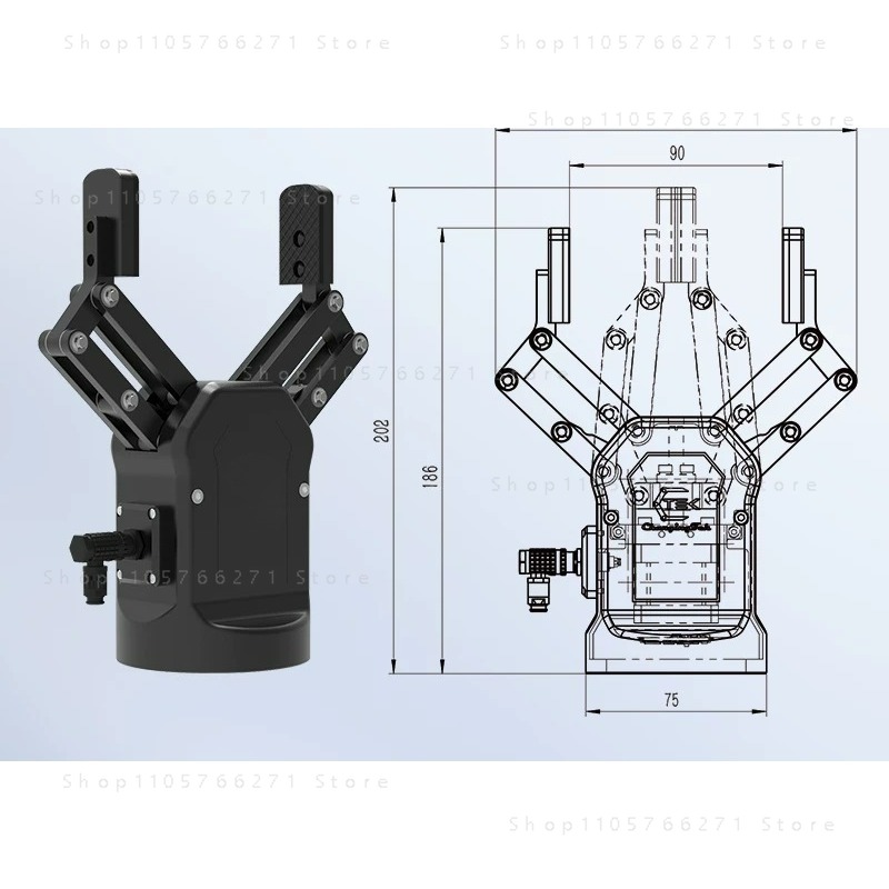 Pinza Elettrica a Due Dita da  - Robot Gripper Claw recensione e prezzo