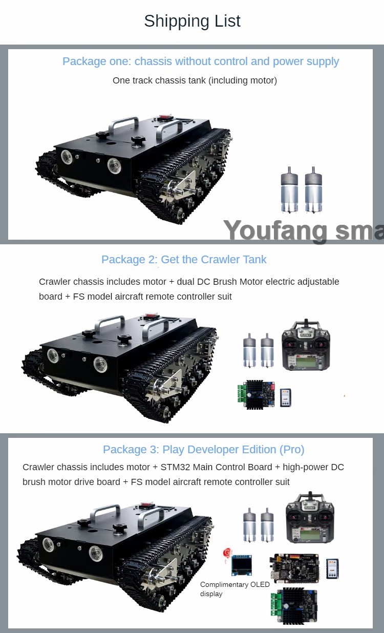 Carico da 30 kg Telaio del ser - Tracked Robot Chassis recensione e prezzo