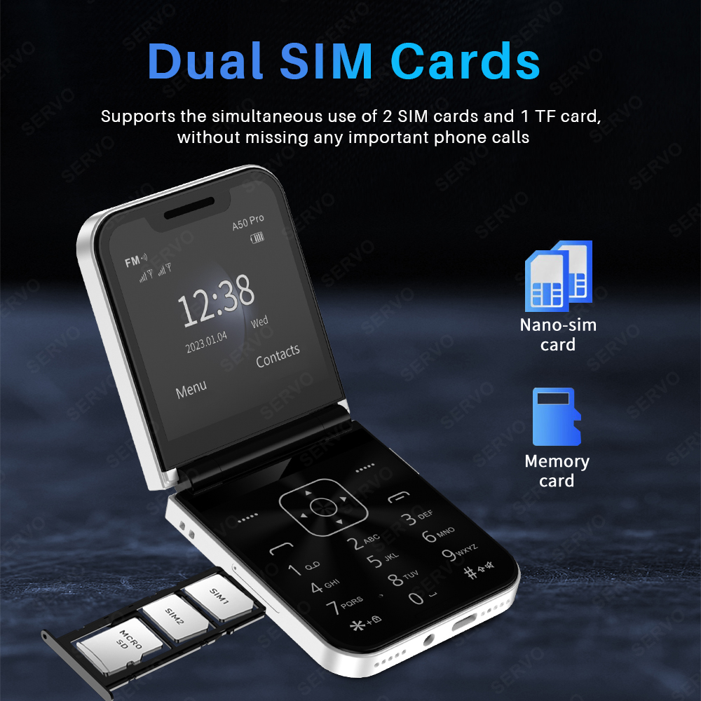SERVO A50 PRO Flip Telefono ce - Servo Pan Tilt recensione e prezzo