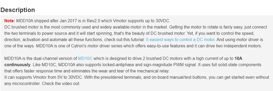Moduli di strumenti di svilupp - Motor Driver Module recensione e prezzo
