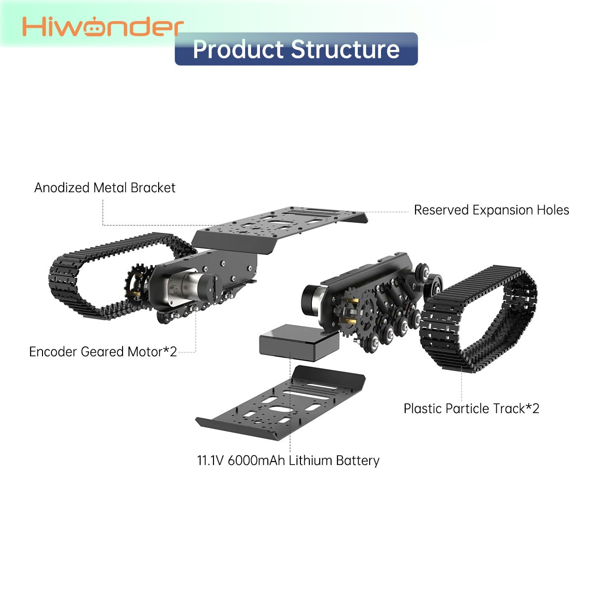 Telaio Robot Cingolato Hiwonde - Tracked Robot Chassis recensione e prezzo